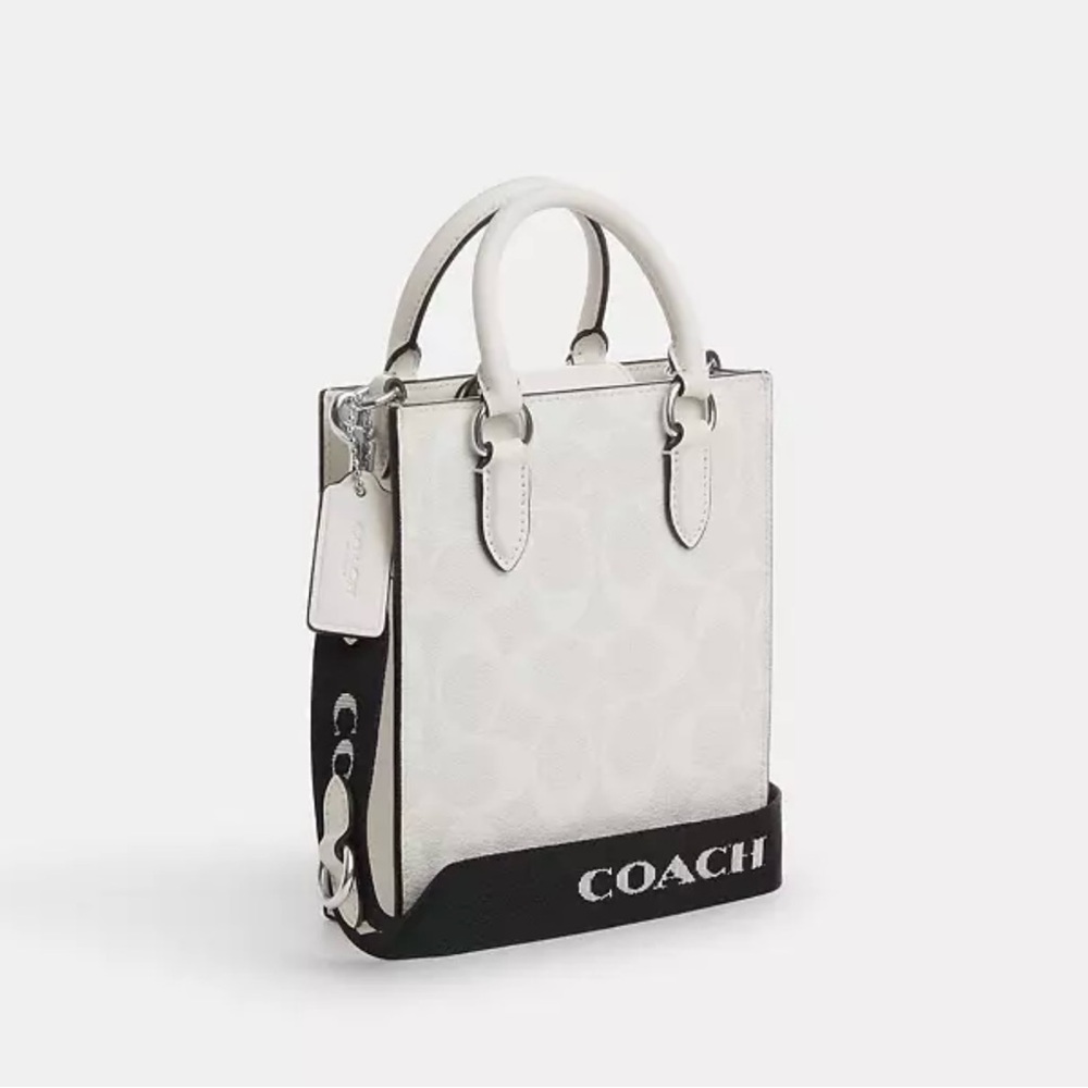 North South Mini Tote in Signature Canvas